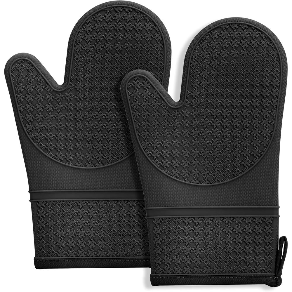 Oven Mitt Silicone - Heat Resistant Silicone Oven Mitts Set