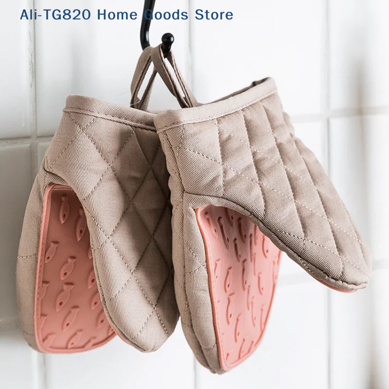 Oven Mitt Silicone - Silicone Anti-scalding Oven Gloves Mitts Potholder
