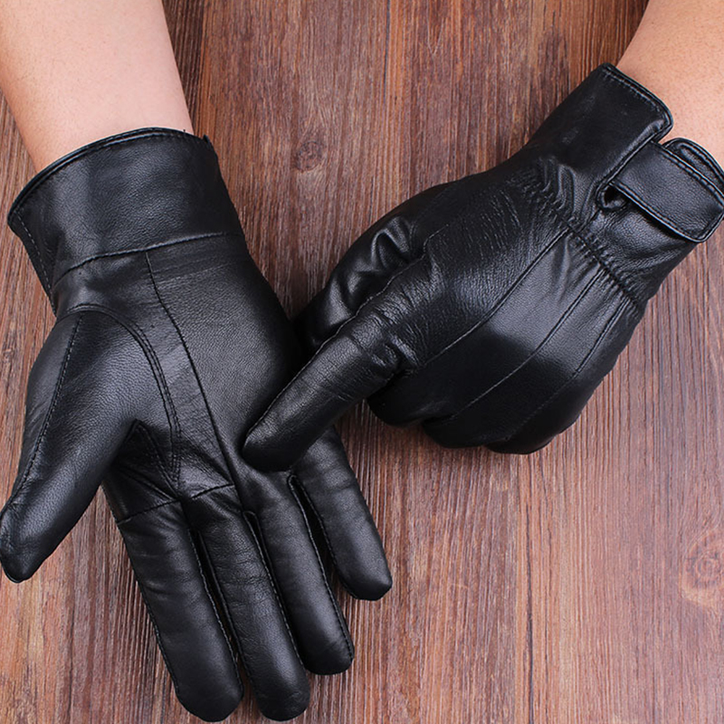 1pair Men's PU Leather Winter  - Leather Driving Glove 评论和价格