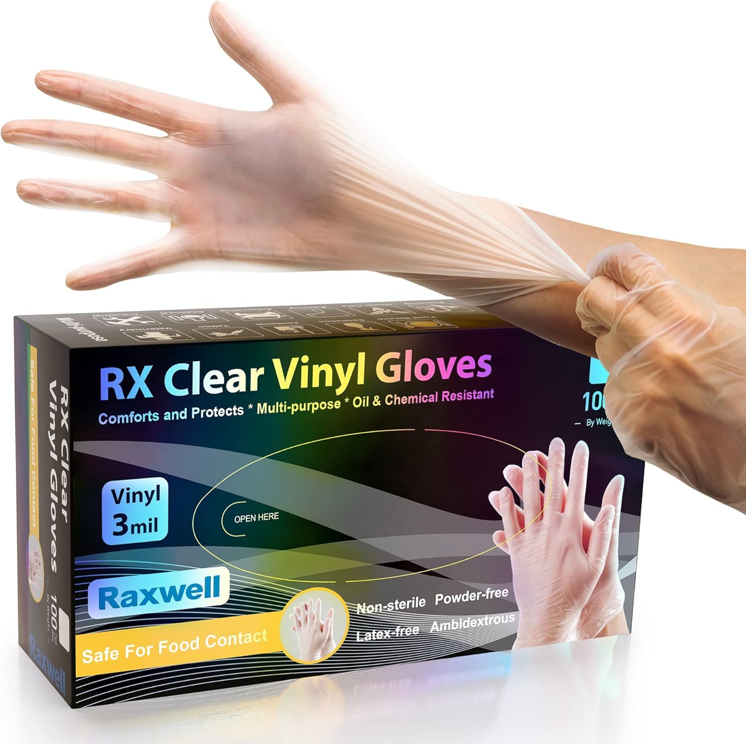 3 Mil Clear Vinyl Gloves - Foo - Latex Disposable Glove 评论和价格