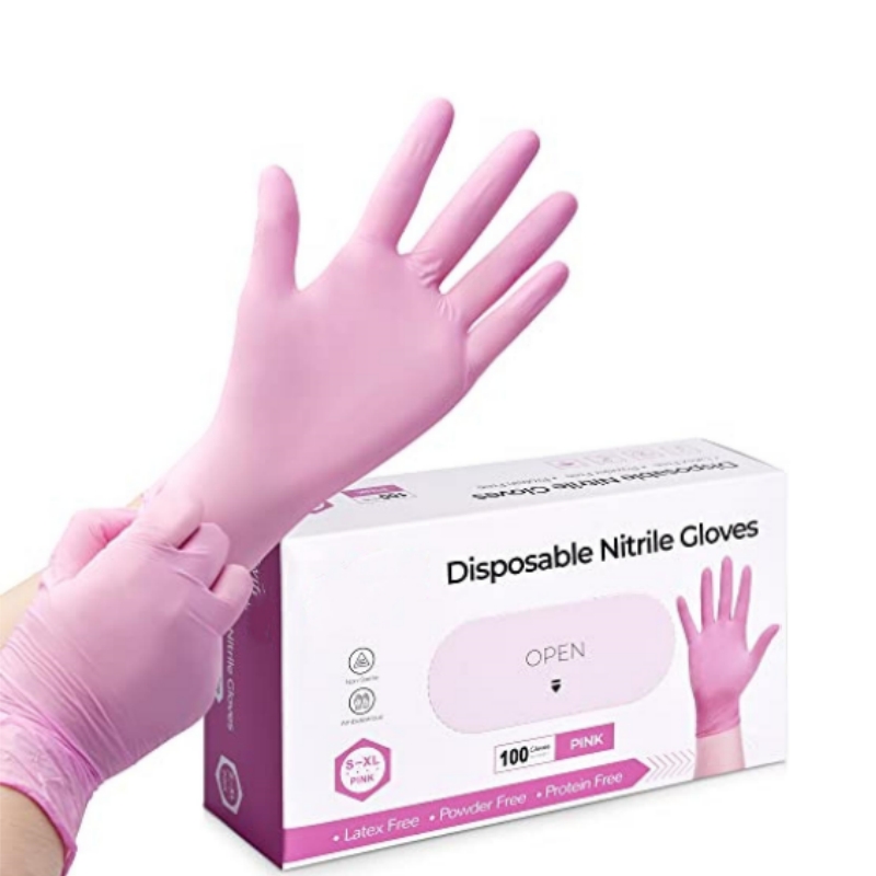 Pink Nitrile Disposable Gloves - Nitrile Mechanic Glove 评论和价格