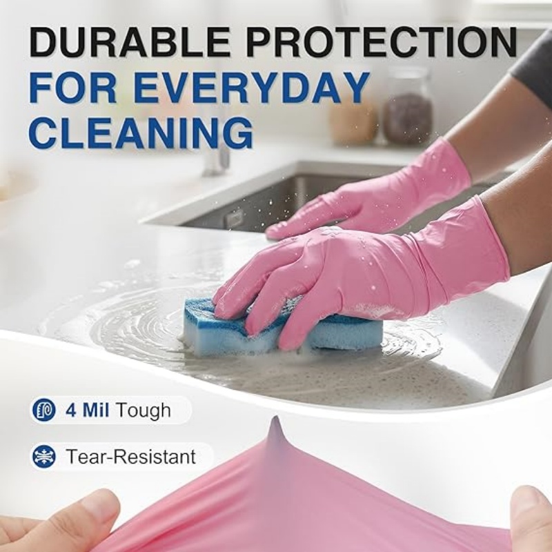 Pink Nitrile Disposable Gloves - Nitrile Mechanic Glove 评论和价格