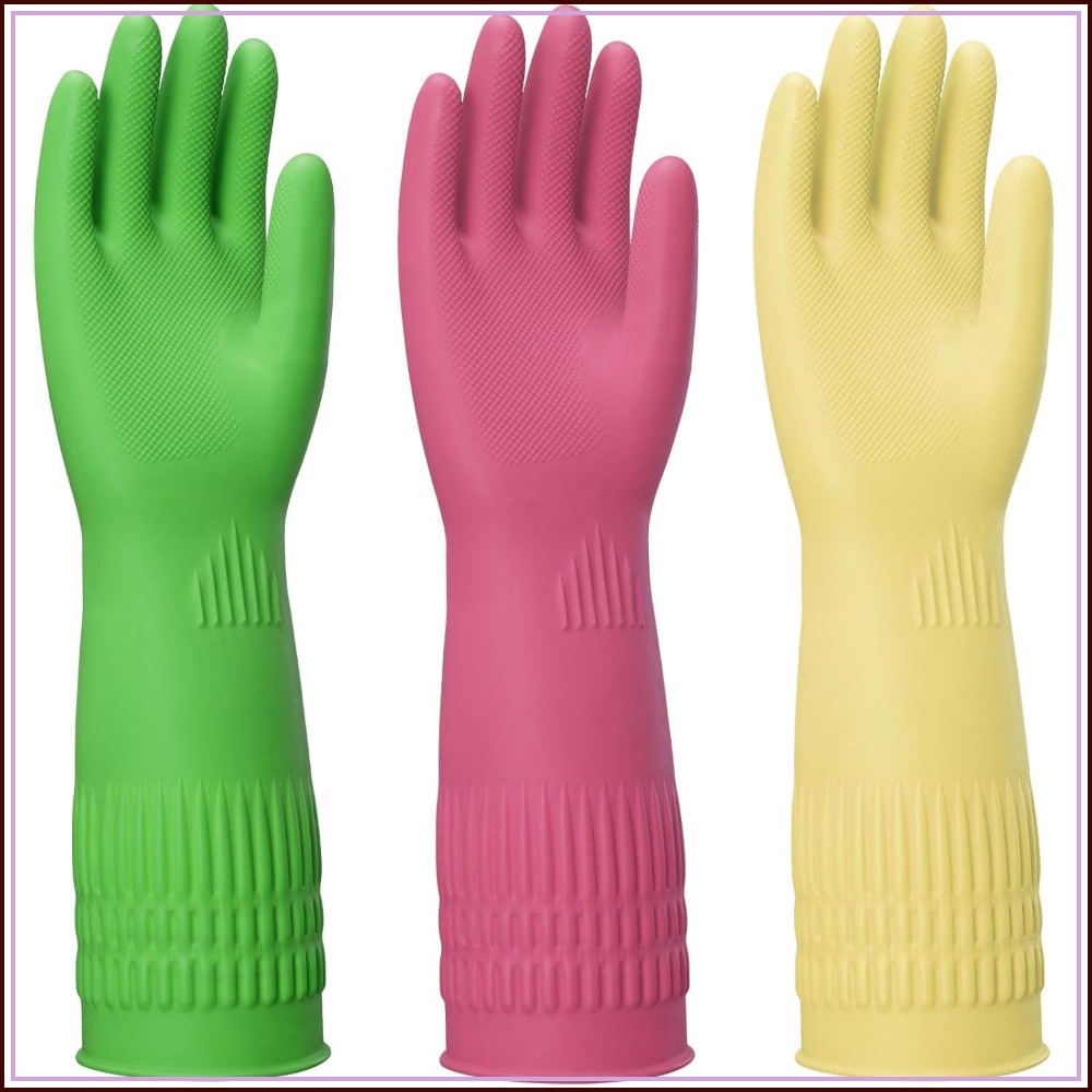 15-Inch Reusable Rubber Gloves - Rubber Glove Cleaning 评论和价格