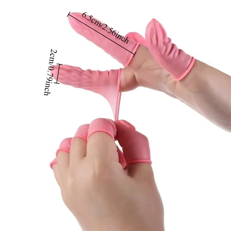 100/200PCS Disposable Finger C - Latex Disposable Glove 评论和价格