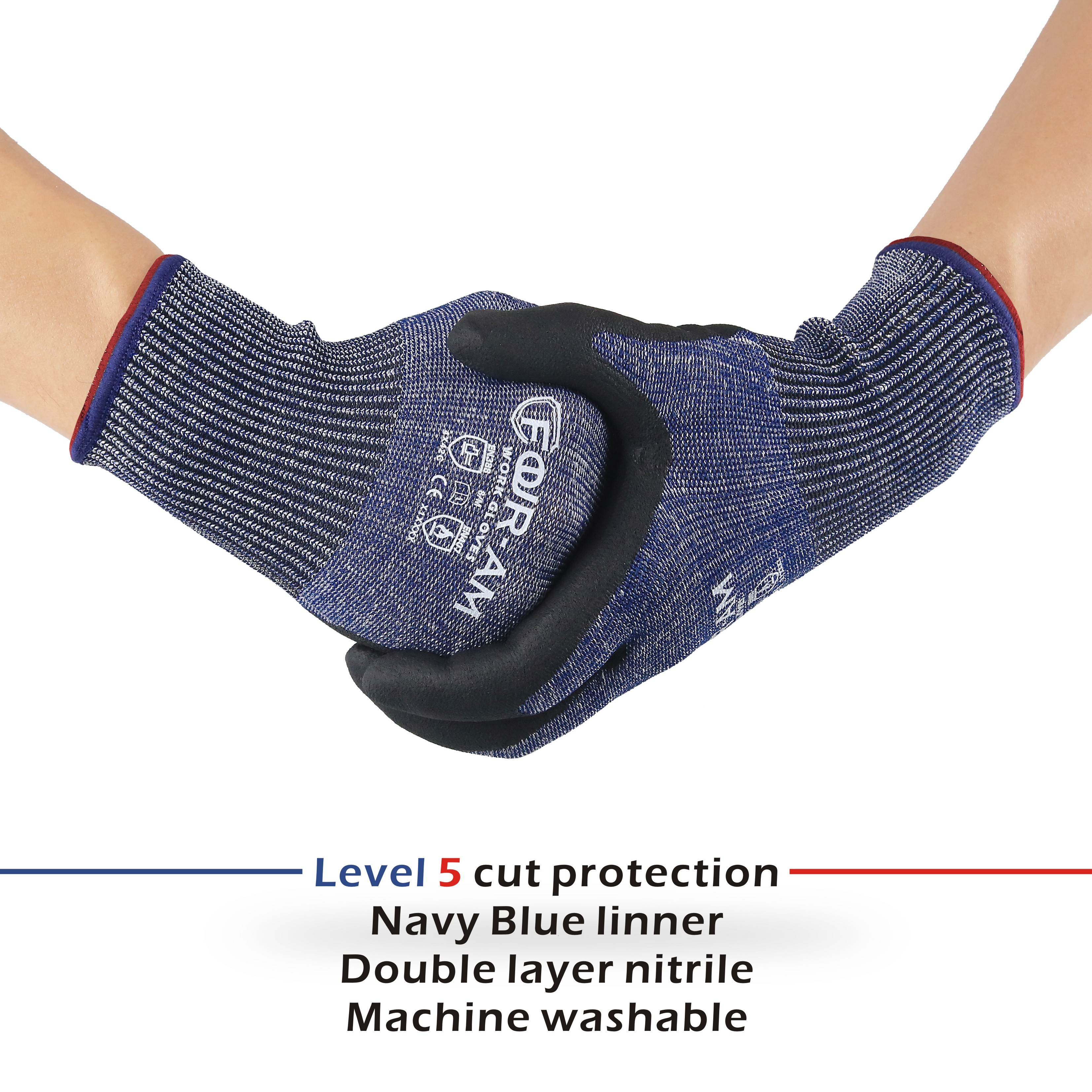 1/3Pair, Level 5Cut-Resistant  - Nitrile Mechanic Glove 评论和价格