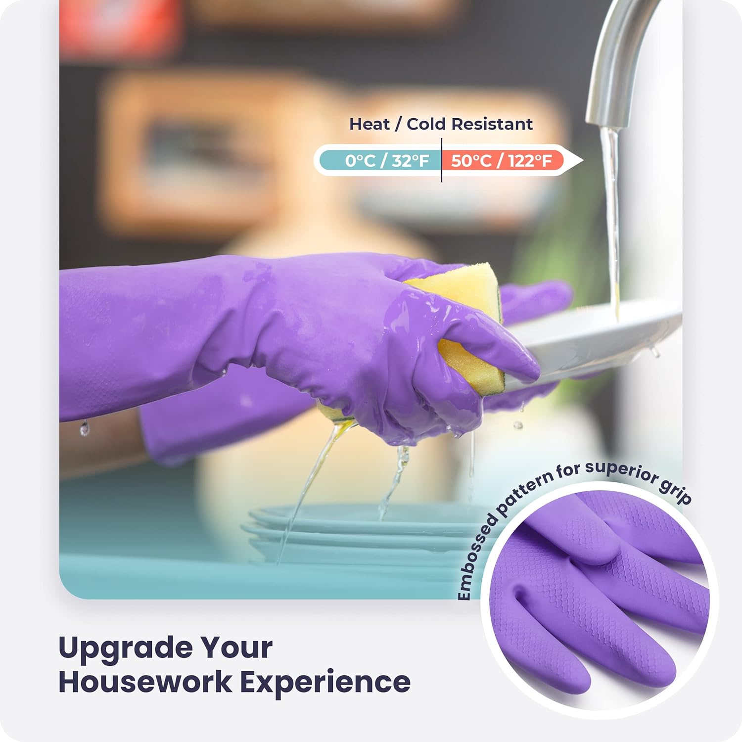 3/6/12/60 Pairs Dishwashing Gl - Rubber Glove Cleaning 评论和价格