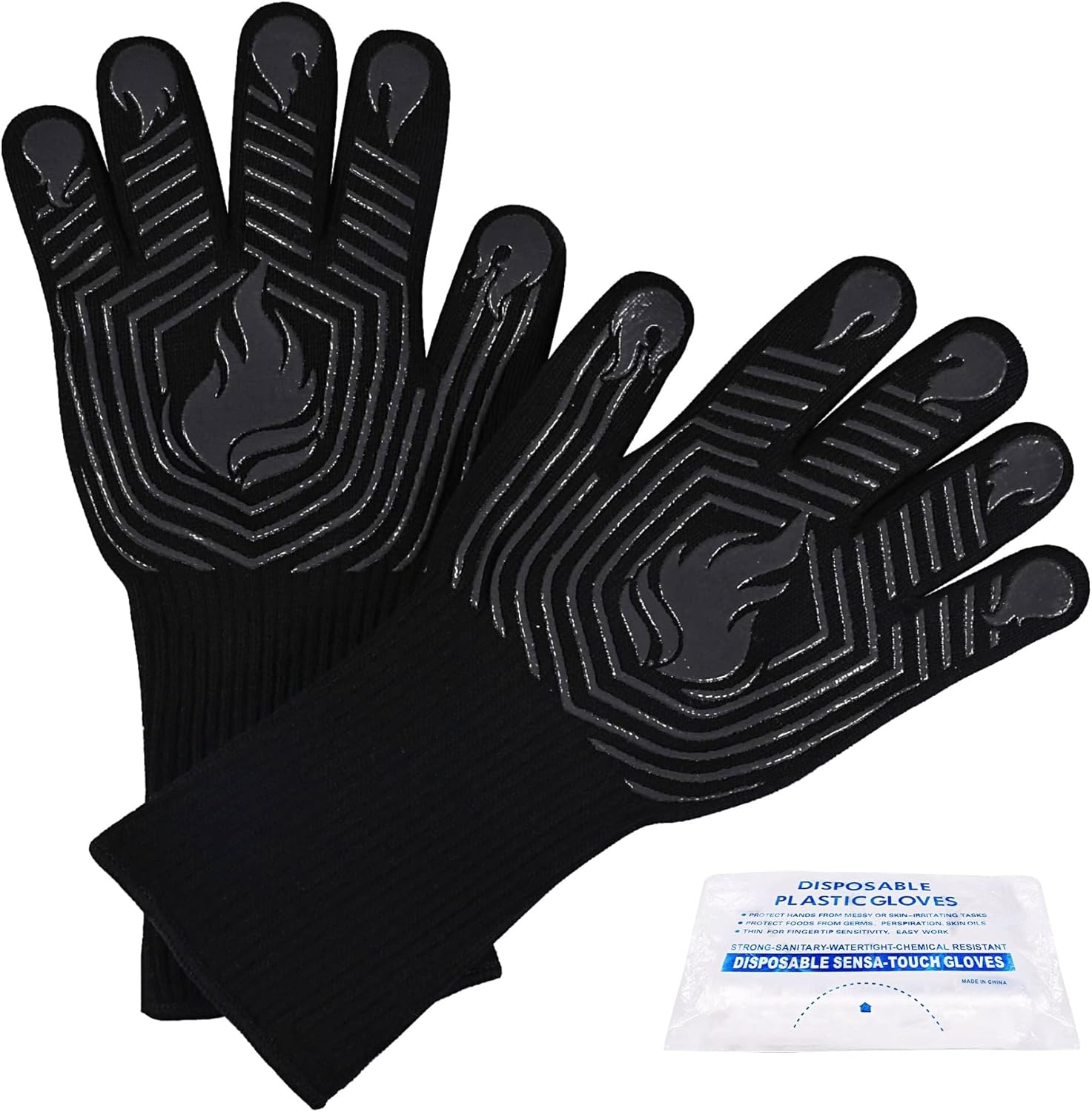 1472°F Heat Resistant BBQ Glov - Oven Mitt Silicone 评论和价格