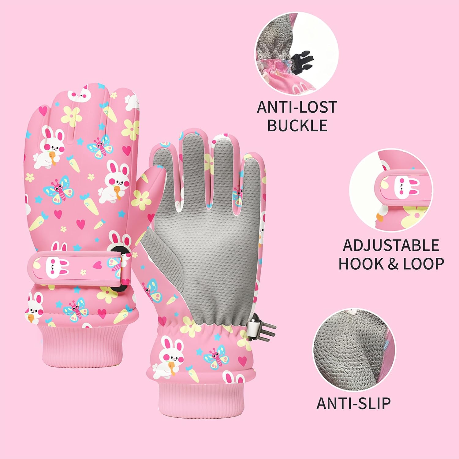 Kids Winter Snow Gloves, Water - Winter Glove Insulated 评论和价格