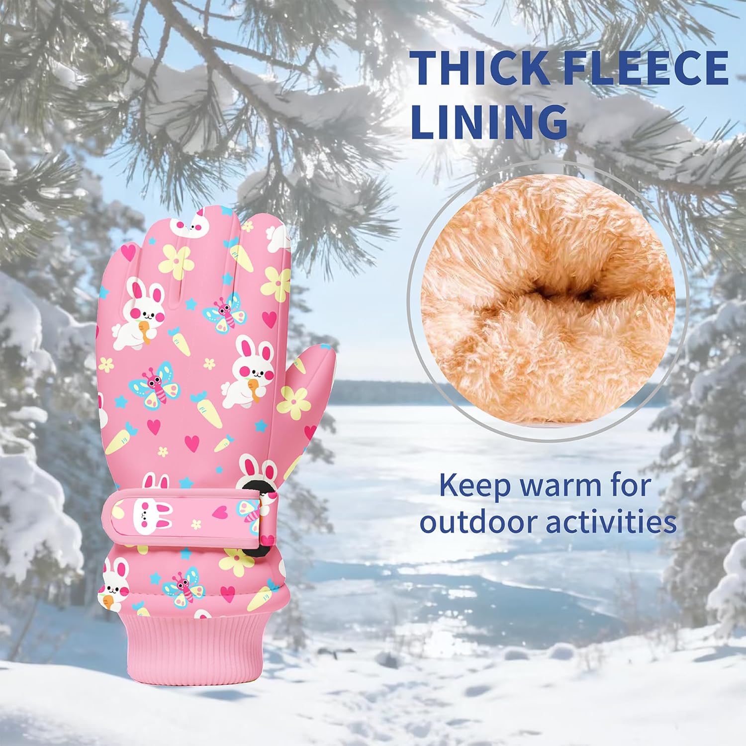 Kids Winter Snow Gloves, Water - Winter Glove Insulated 评论和价格