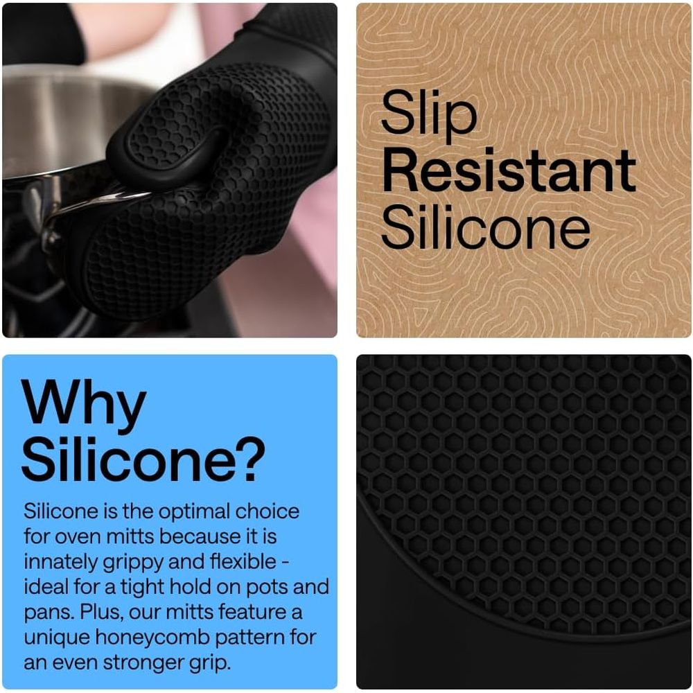 Heat Resistant Silicone Oven M - Oven Mitt Silicone 评论和价格