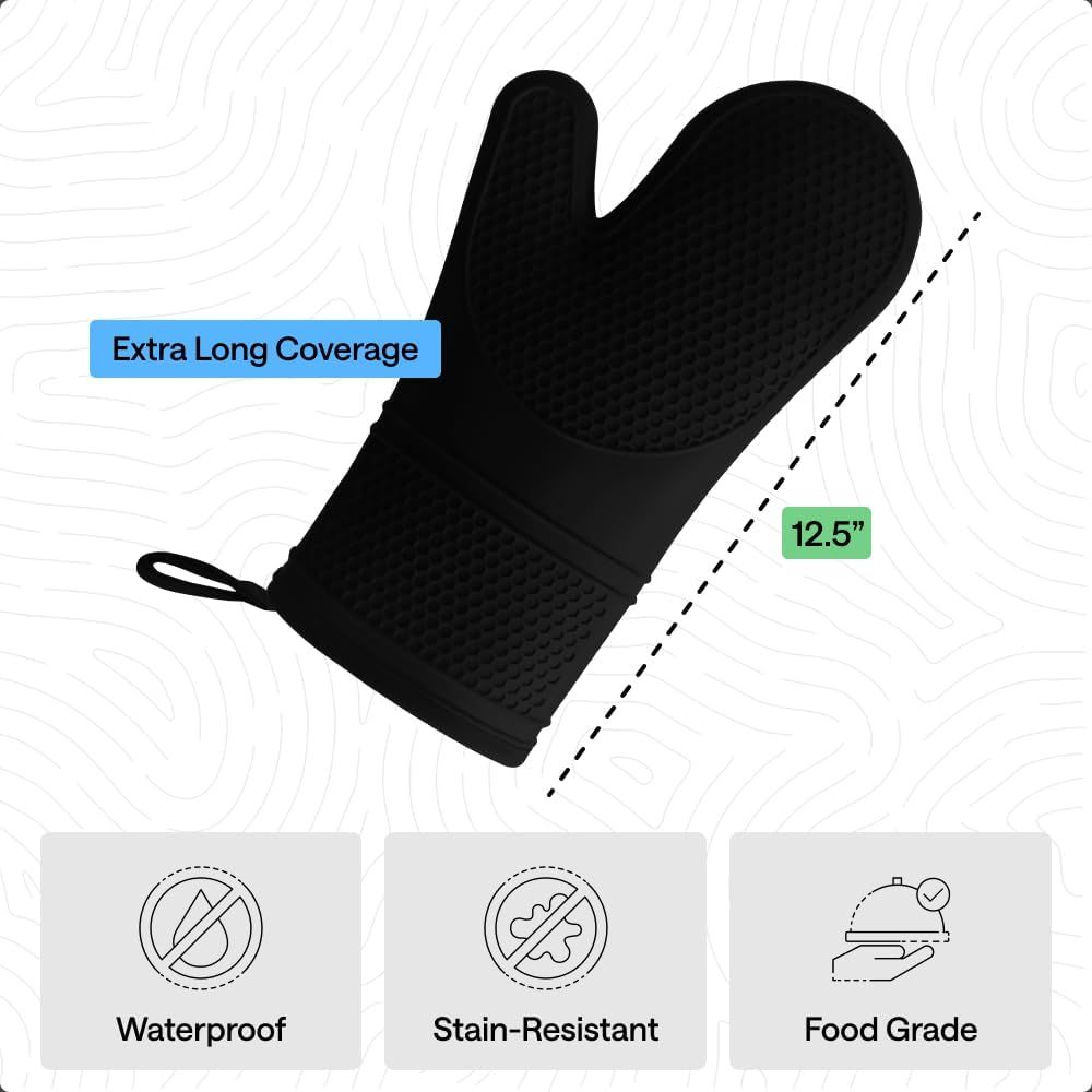 Heat Resistant Silicone Oven M - Oven Mitt Silicone 评论和价格