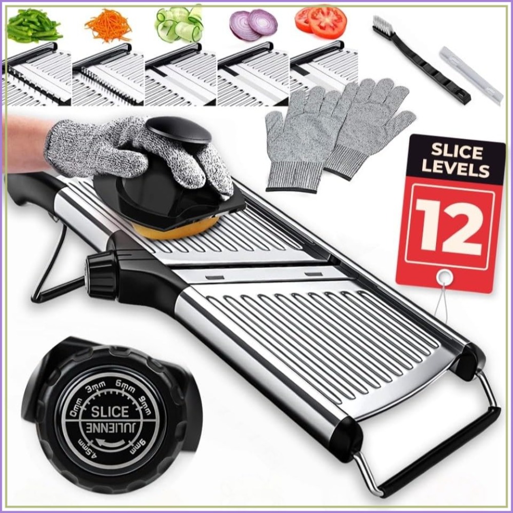 Adjustable Mandoline Food Slic - Cut Resistant Glove 评论和价格