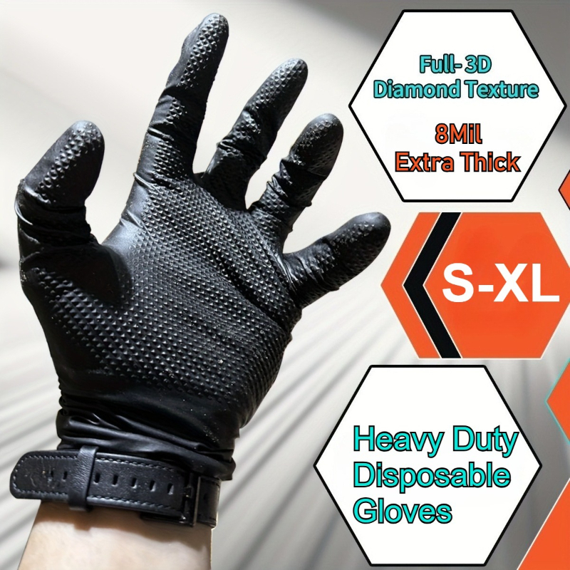 Extra Thick 8 Mil  Heavy Duty  - Nitrile Mechanic Glove 评论和价格