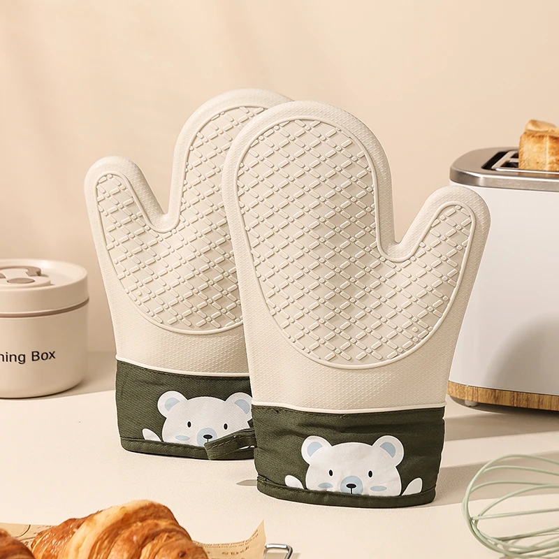 Silicone heat insulation glove - Oven Mitt Silicone 评论和价格