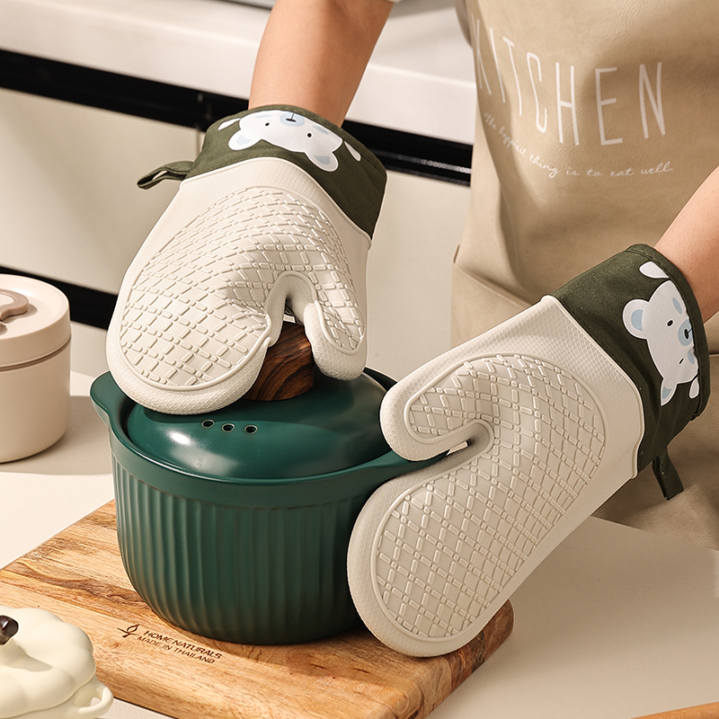 Silicone heat insulation glove - Oven Mitt Silicone 评论和价格