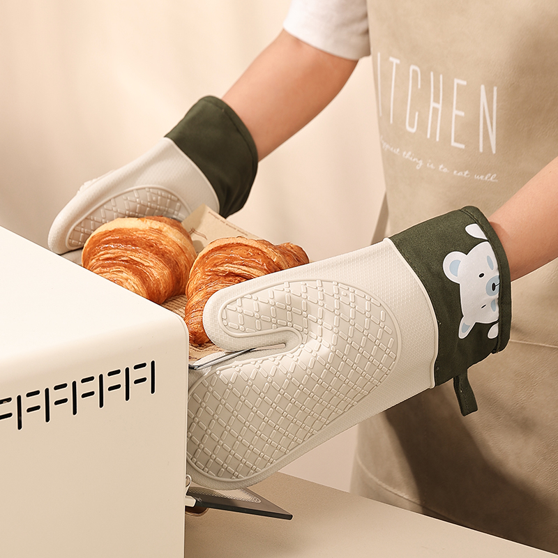 Silicone heat insulation glove - Oven Mitt Silicone 评论和价格
