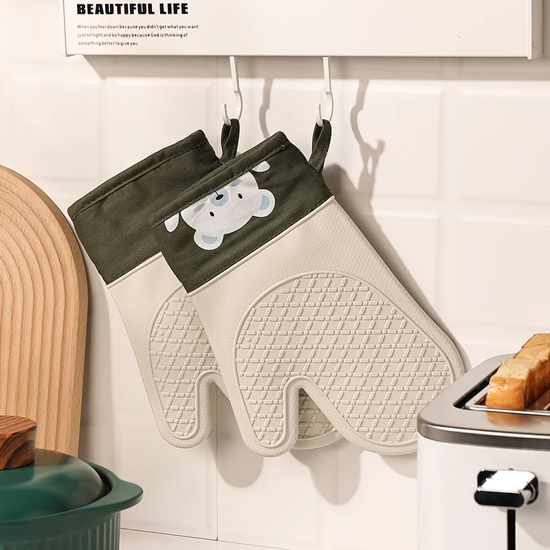Silicone heat insulation glove - Oven Mitt Silicone 评论和价格