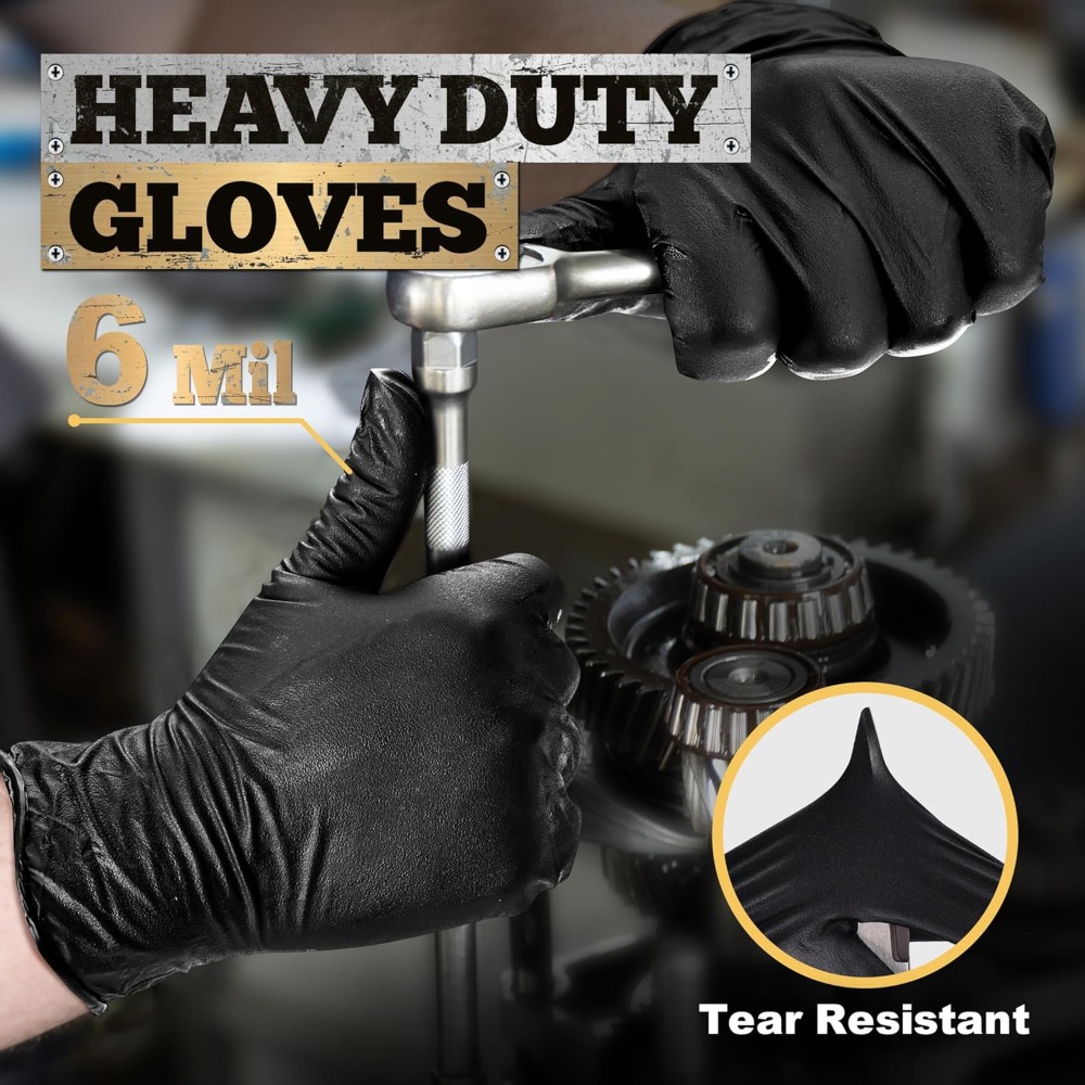Heavy Duty Black Nitrile Glove - Nitrile Mechanic Glove 评论和价格