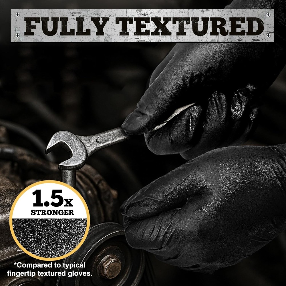 Heavy Duty Black Nitrile Glove - Nitrile Mechanic Glove 评论和价格