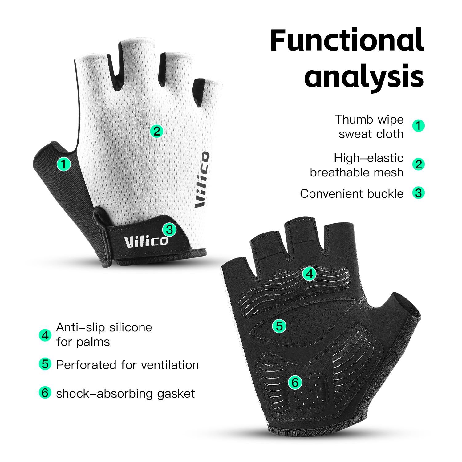 VILICO Breathable Half Finger  - Workout Glove Gym 评论和价格