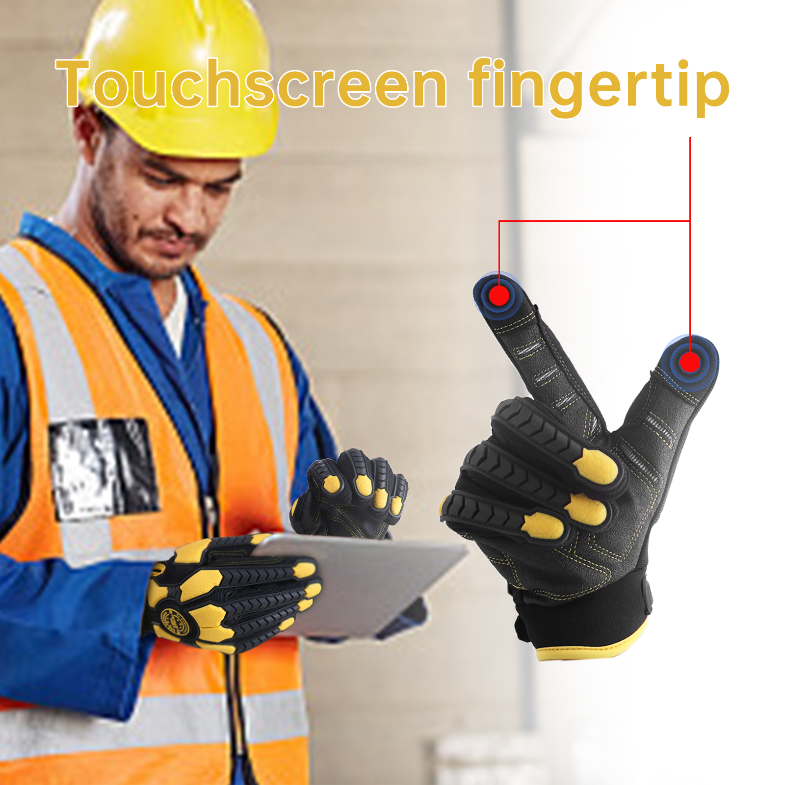 PVC Reinforced Impact Protecti - Work Glove Impact 评论和价格