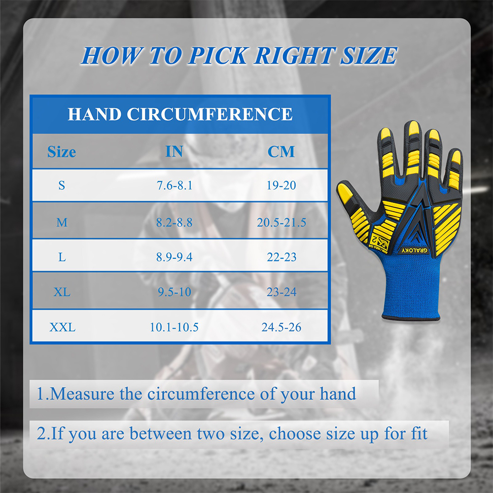 ANSI Level 2 Impact Resistant  - Work Glove Impact 评论和价格