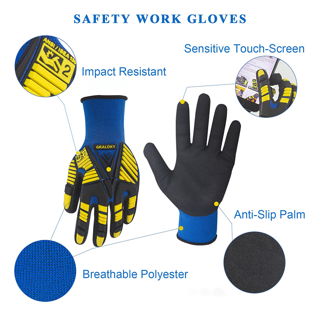 ANSI Level 2 Impact Resistant  - Work Glove Impact 评论和价格