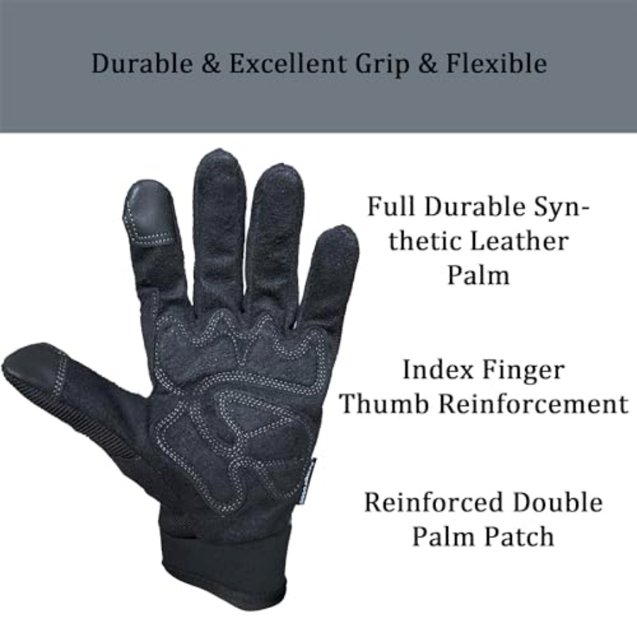 Touch Screen Leather Work Glov - Work Glove Impact 评论和价格