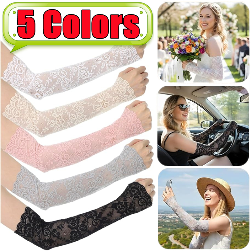 New 1Pair Sexy Lace Hollow-Out - Fingerless Glove Knit 评论和价格