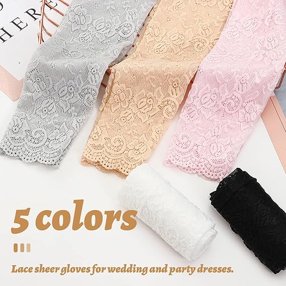 New 1Pair Sexy Lace Hollow-Out - Fingerless Glove Knit 评论和价格