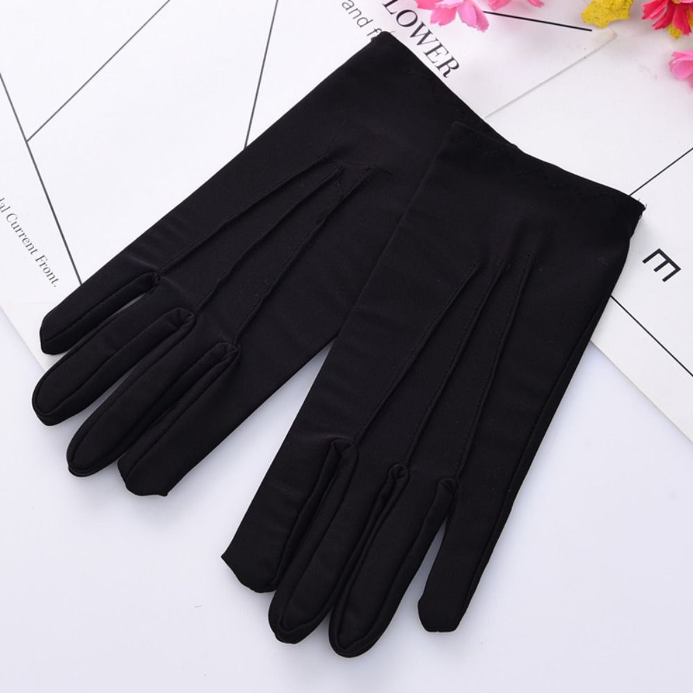 Soft White Cotton Gloves Thin  - Leather Driving Glove 评论和价格