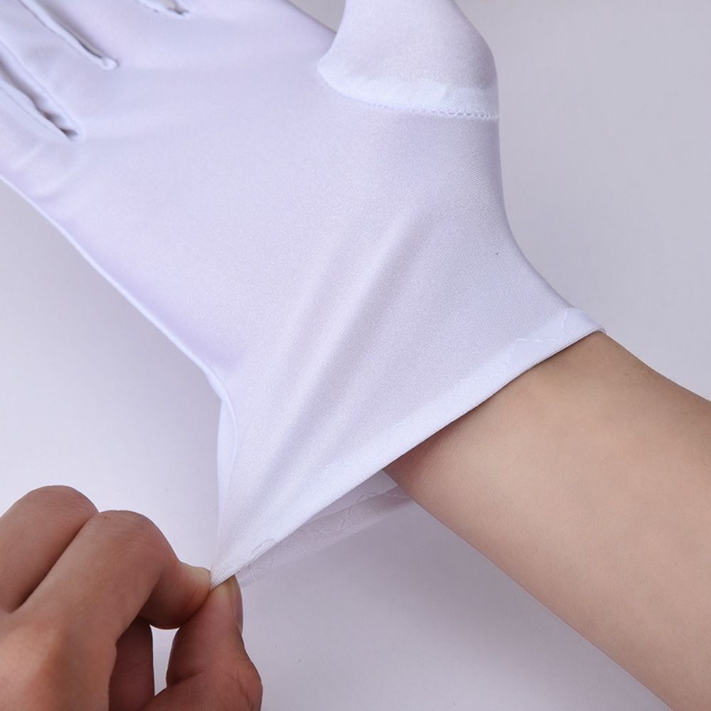 Soft White Cotton Gloves Thin  - Leather Driving Glove 评论和价格