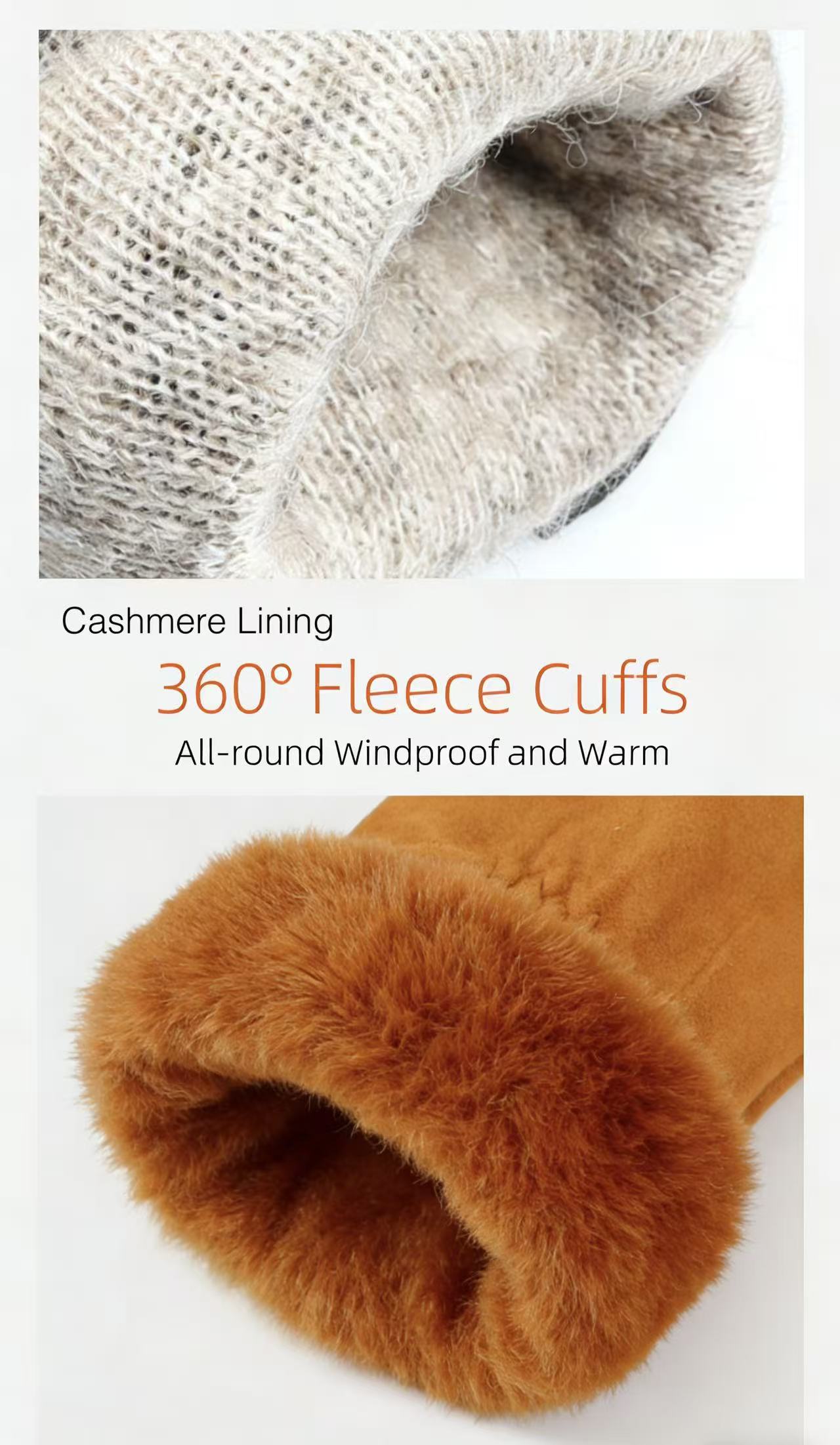 Women's Deerskin Warm Gloves A - Wool Glove Lined 评论和价格