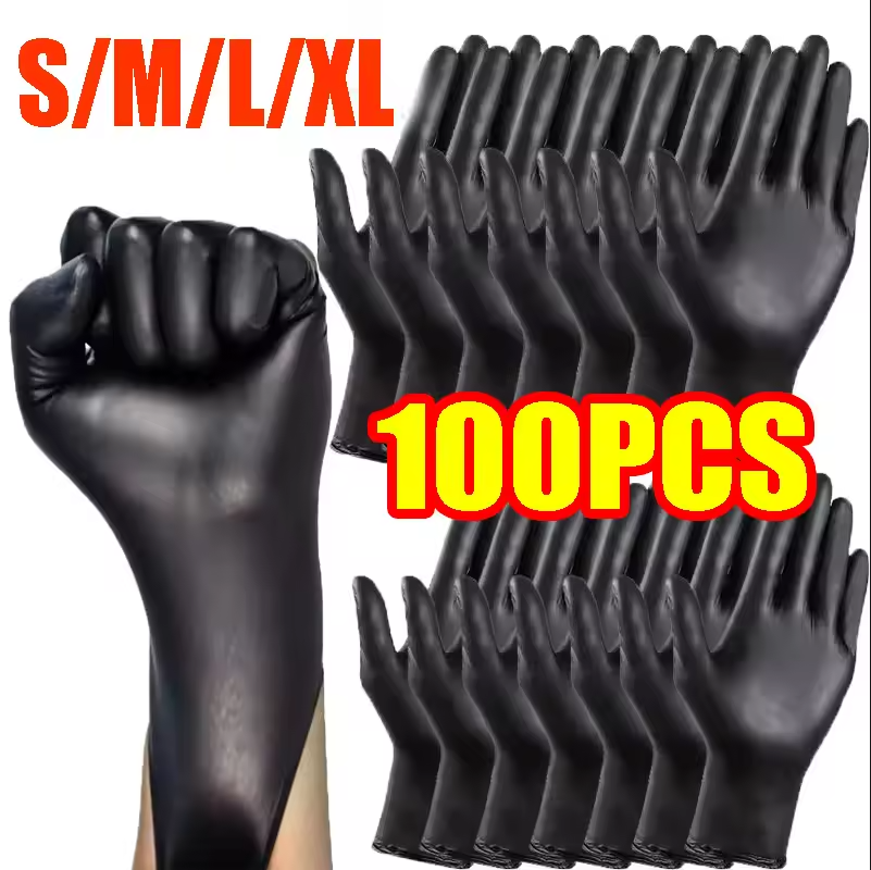 100/50/20PCS Black Nitrile Glo - Nitrile Mechanic Glove 评论和价格