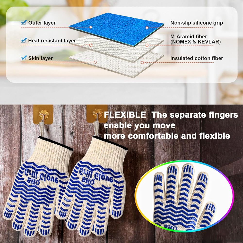Heat Resistant Oven Gloves - B - Heat Resistant Glove 评论和价格