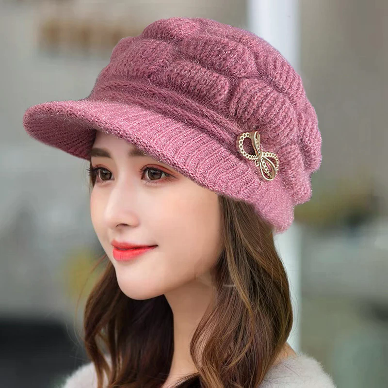 Winter Warm Hat Knitted Hat Ca - Wool Glove Lined 评论和价格