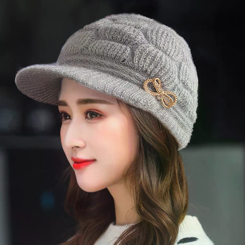 Winter Warm Hat Knitted Hat Ca - Wool Glove Lined 评论和价格