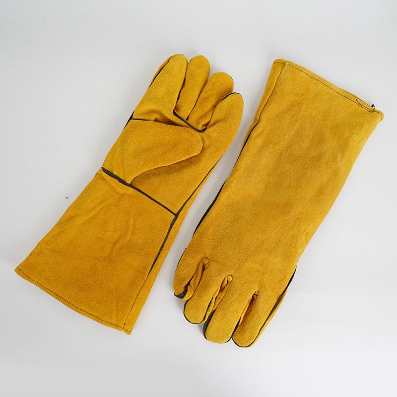 1 Pair 40Cm Welding Leather Gl - Cut Resistant Glove 评论和价格