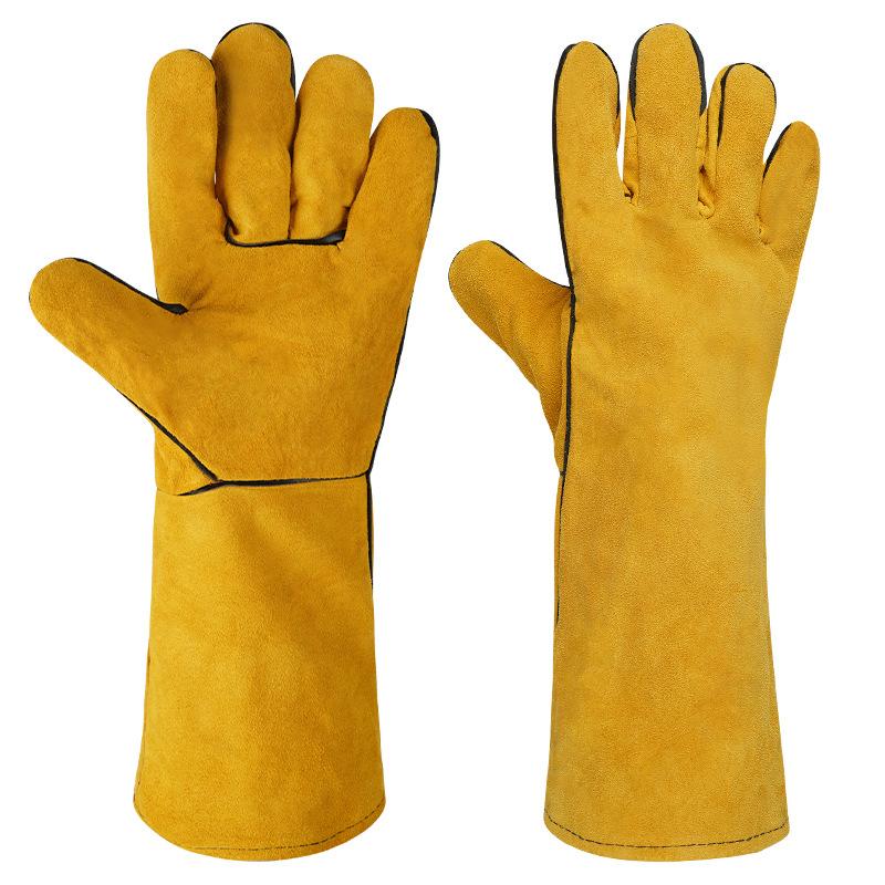 1 Pair 40Cm Welding Leather Gl - Cut Resistant Glove 评论和价格