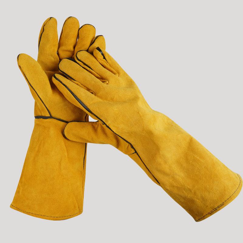 1 Pair 40Cm Welding Leather Gl - Cut Resistant Glove 评论和价格
