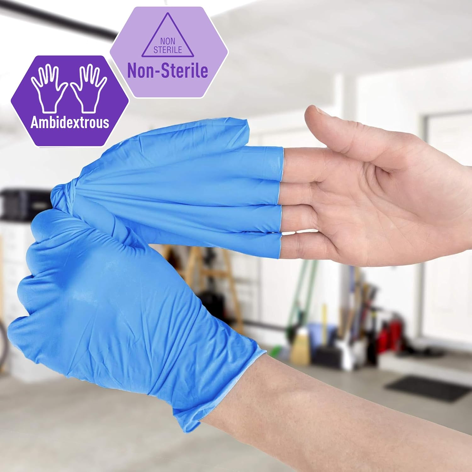 Powder-Free Nitrile/Vinyl Blen - Latex Disposable Glove 评论和价格