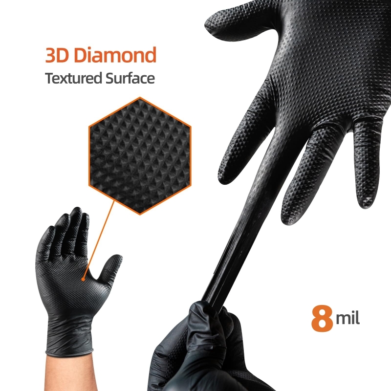 Heavy Duty Nitrile Safety Work - Nitrile Mechanic Glove 评论和价格