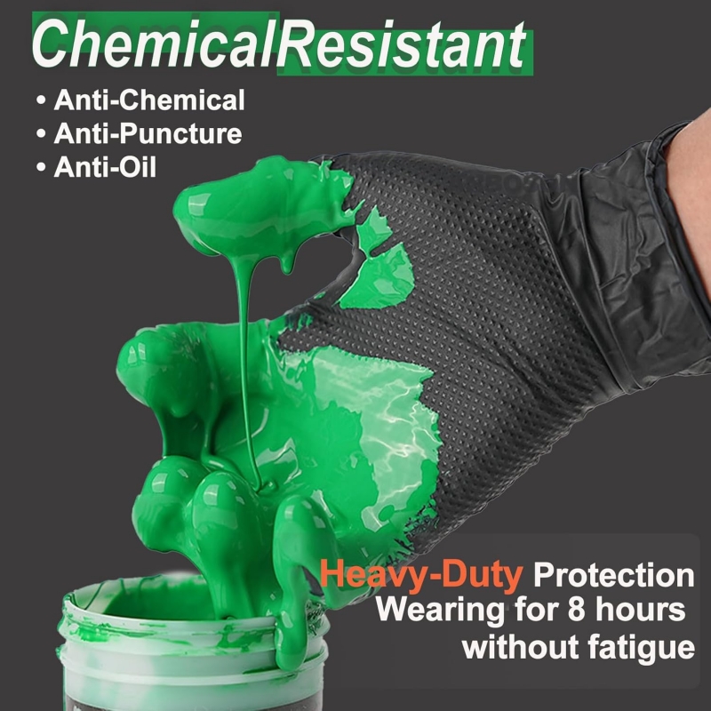 Heavy Duty Nitrile Safety Work - Nitrile Mechanic Glove 评论和价格