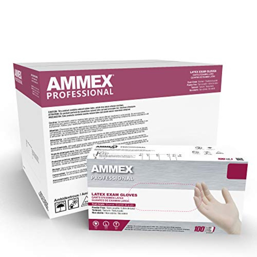 AMMEX White Latex Disposable E - Latex Disposable Glove 评论和价格