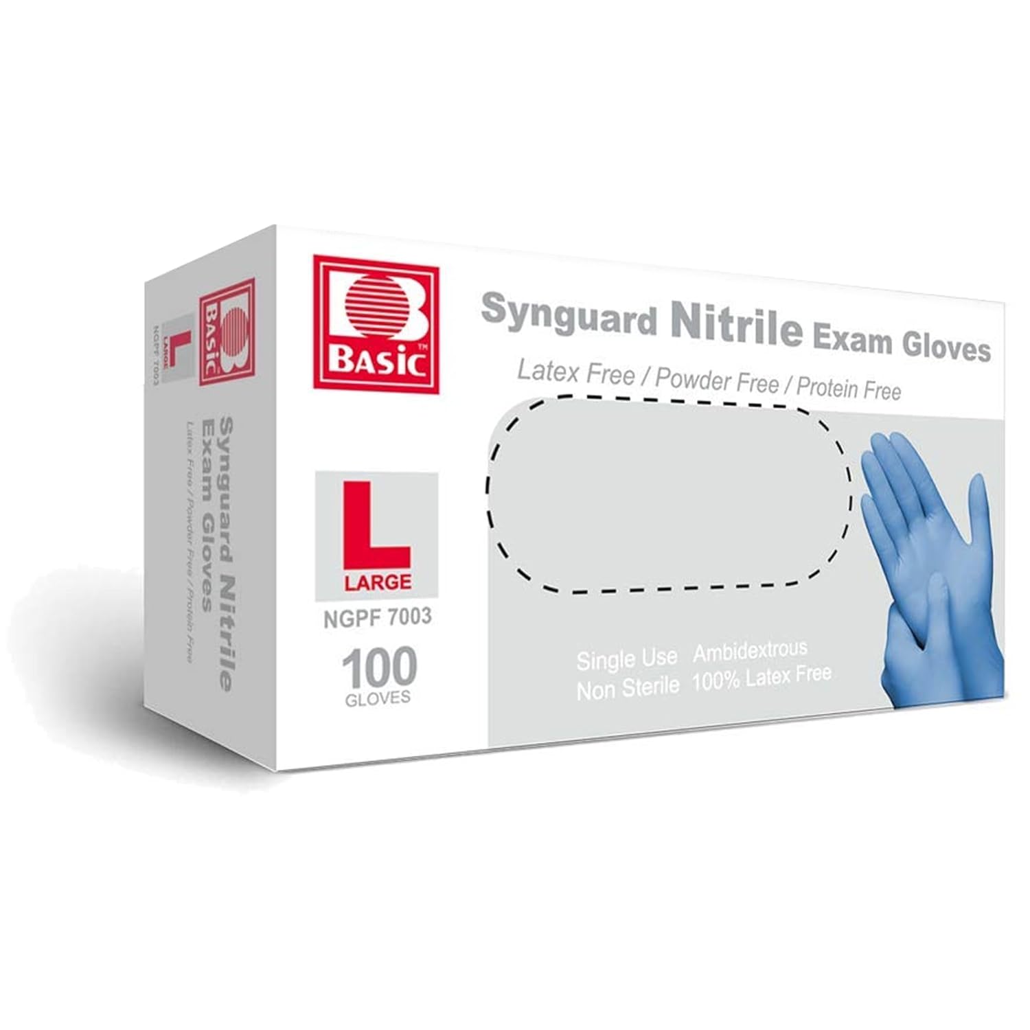 Latex-Free Blue Nitrile Exam G - Exam Glove Nitrile 评论和价格