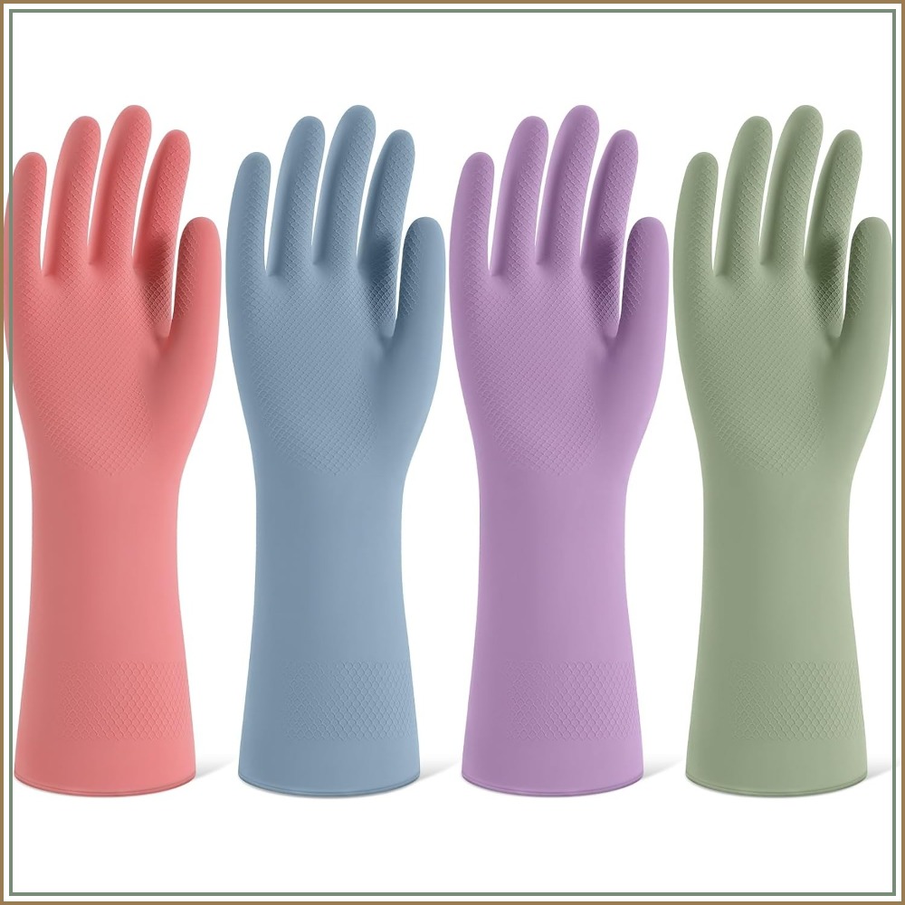 4 Pairs Rubber Cleaning Gloves - Rubber Glove Cleaning 评论和价格