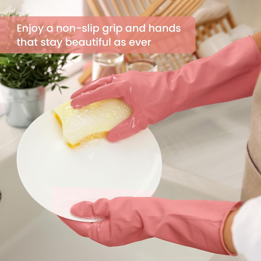 4 Pairs Rubber Cleaning Gloves - Rubber Glove Cleaning 评论和价格