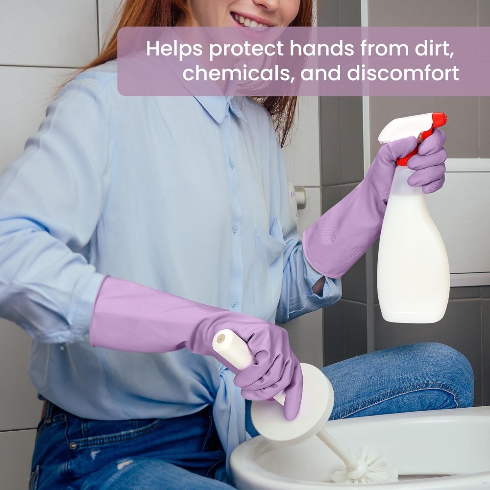 4 Pairs Rubber Cleaning Gloves - Rubber Glove Cleaning 评论和价格