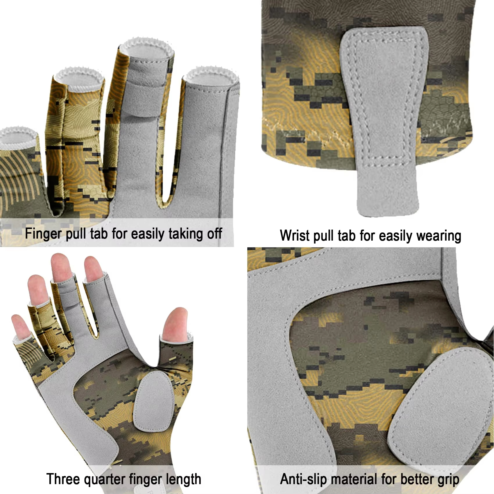 Riverruns Fingerless Fishing G - Cycling Glove Padded 评论和价格