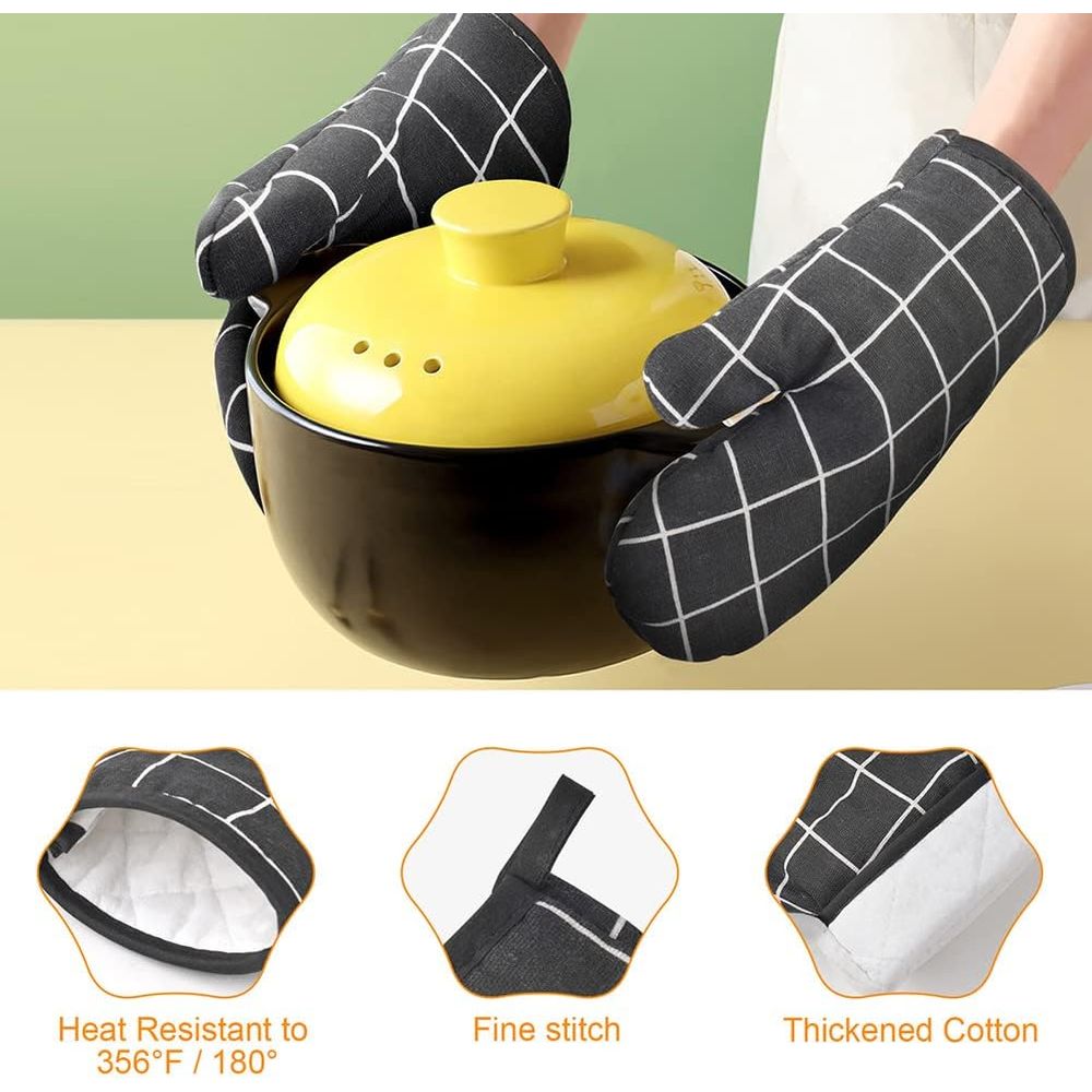 6-Piece Heat Resistant Oven Mi - Heat Resistant Glove 评论和价格